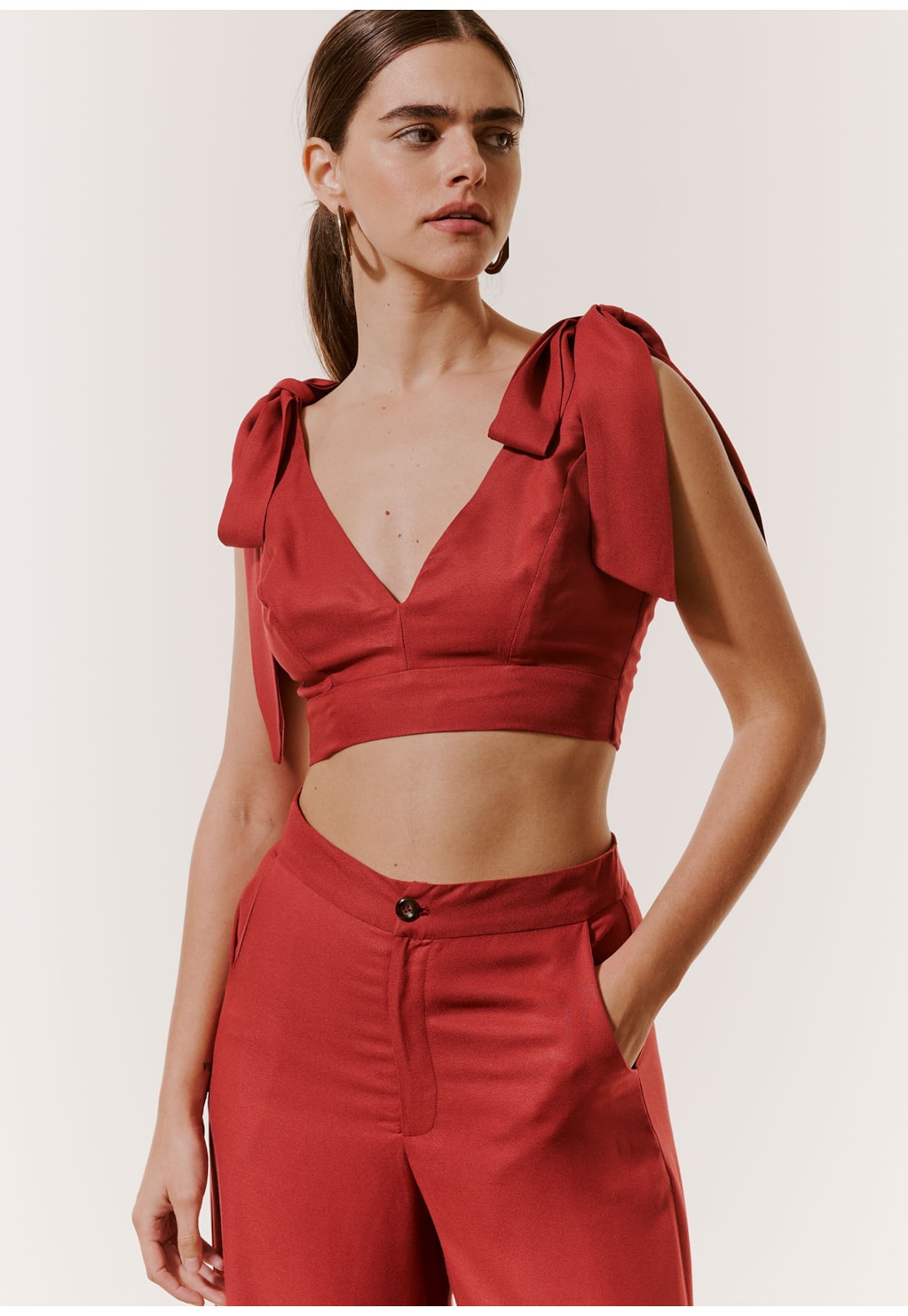 Cropped Laço Ombros