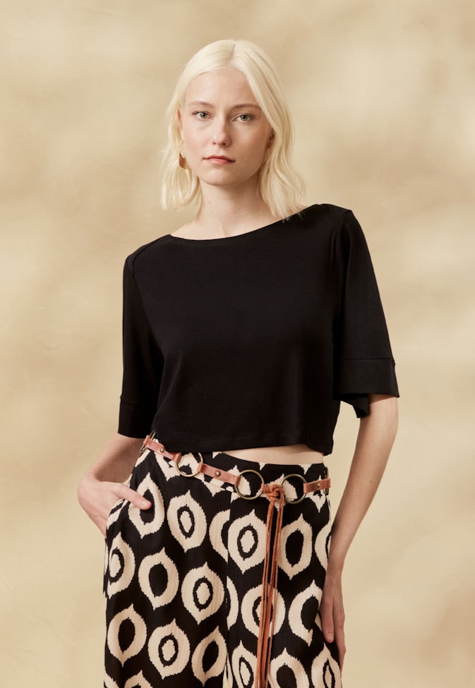 Cropped Liso com Manga