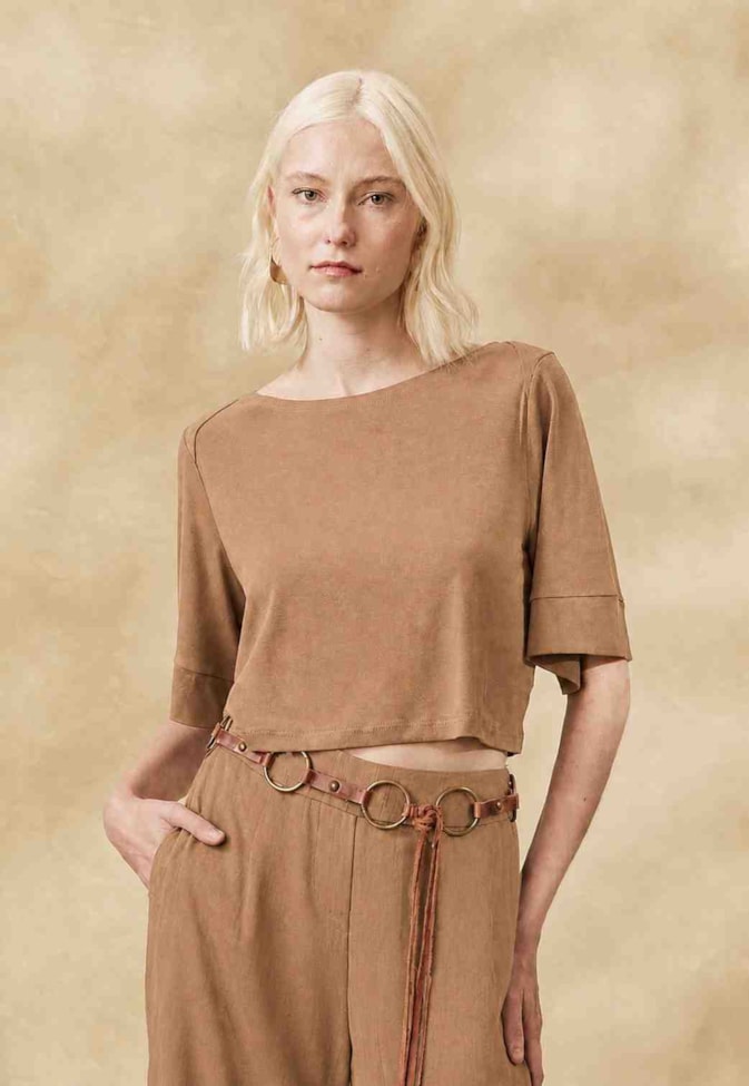 Cropped Liso com Manga