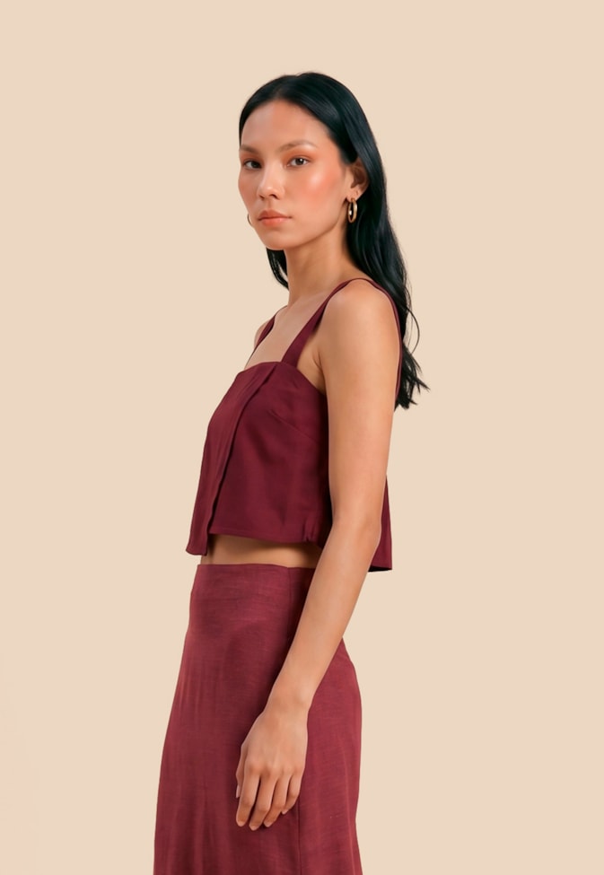 Cropped Liso com Ponta