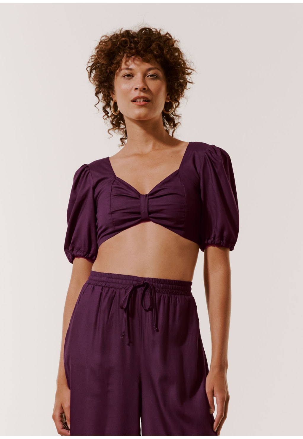 Cropped Manga Curta Bufante