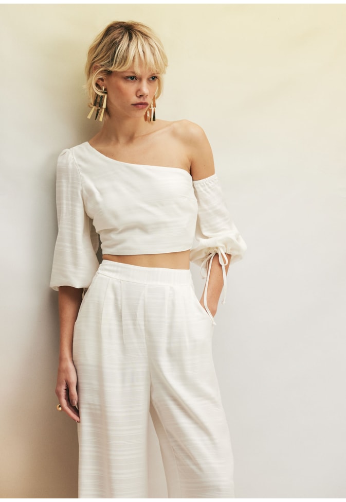 Cropped Manga Irregular Liso