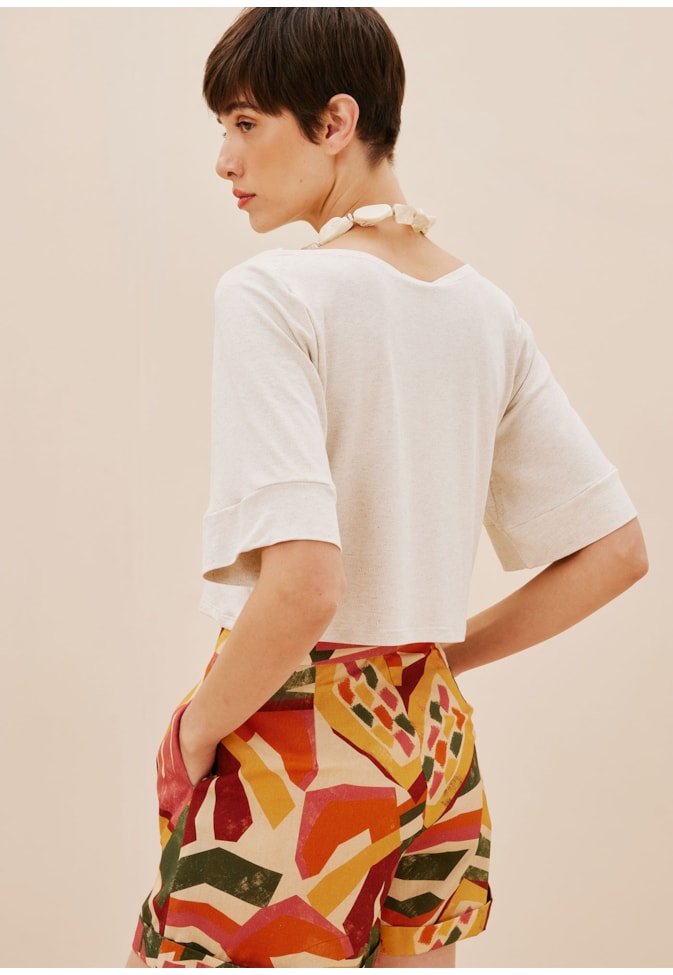 Cropped Manga Kimono Liso