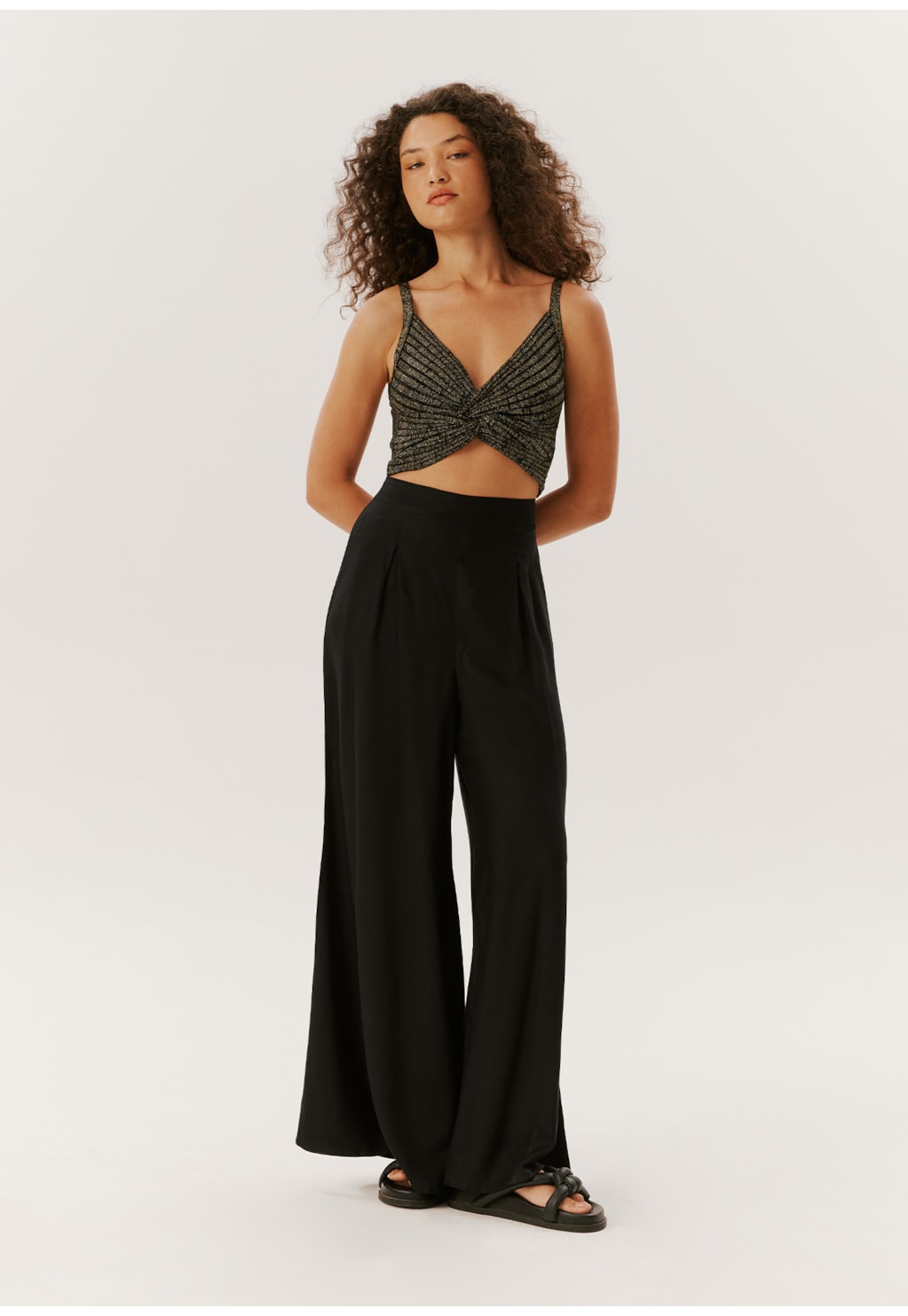 Cropped Nó Tricot Lurex