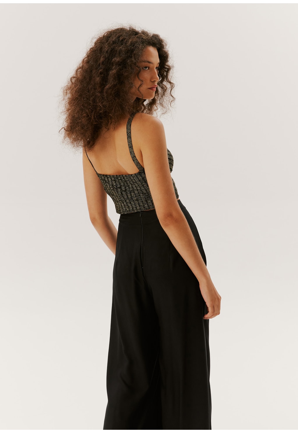 Cropped Nó Tricot Lurex