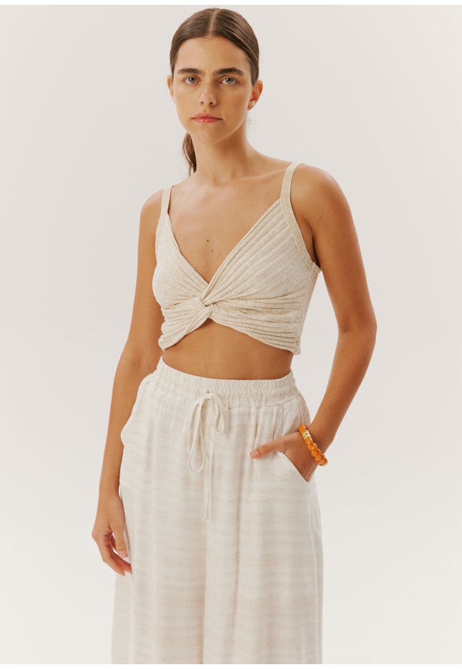 Cropped Nó Tricot Lurex