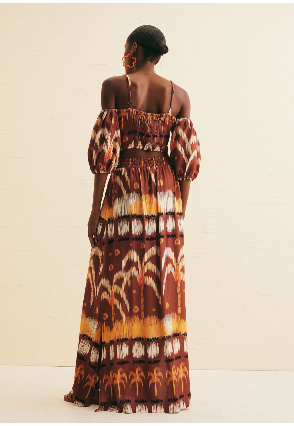 Cropped Ombro a Ombro Estampado Huacachina