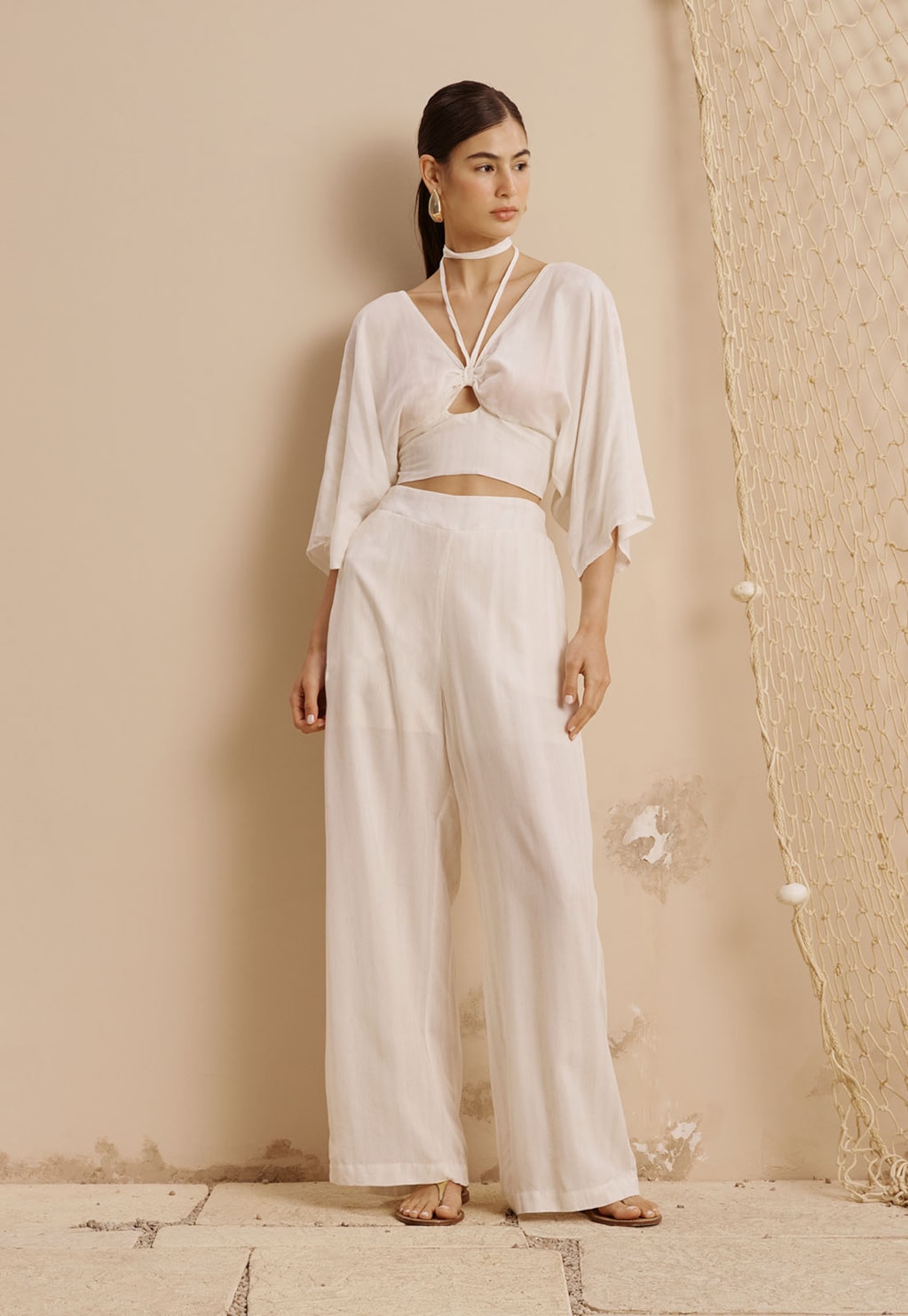 Cropped Pala Com Manga Ampla