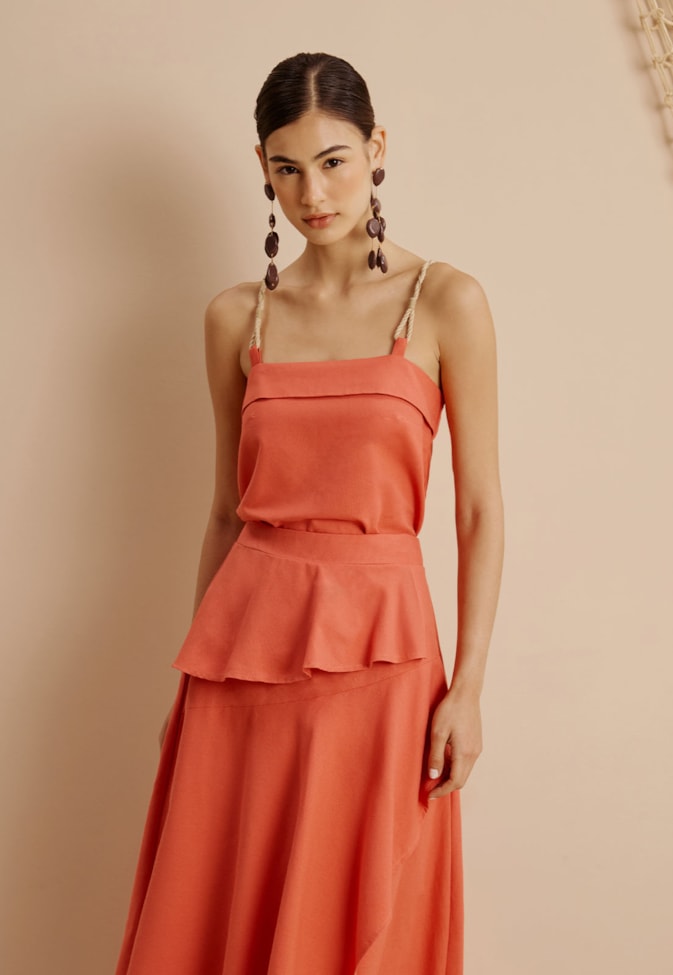 Cropped Pala Virada Alça Corda