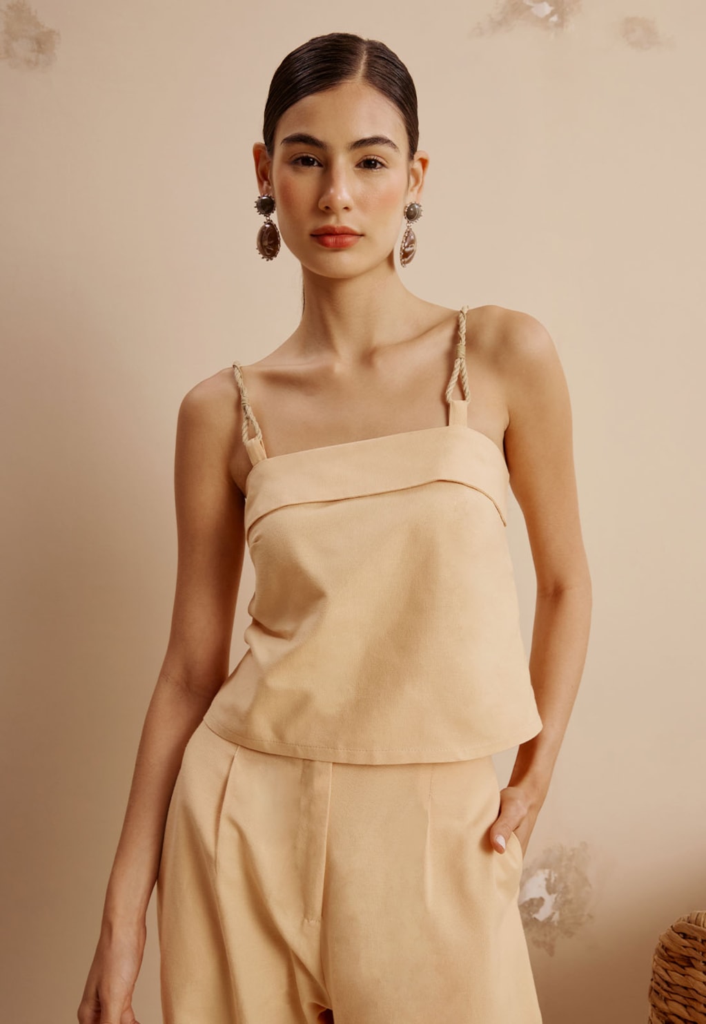 Cropped Pala Virada Alça Corda