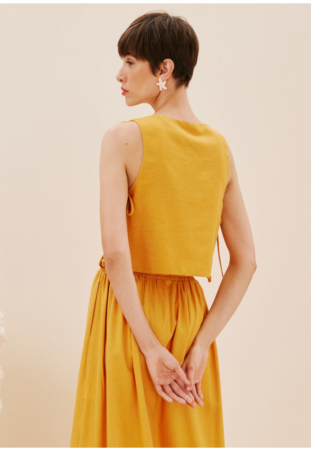 Cropped Quadradinha Detalhe Amarração