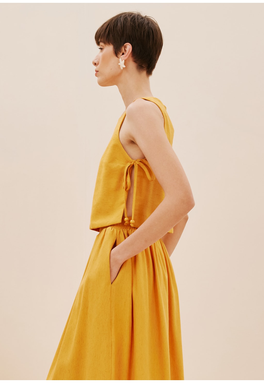 Cropped Quadradinha Detalhe Amarração