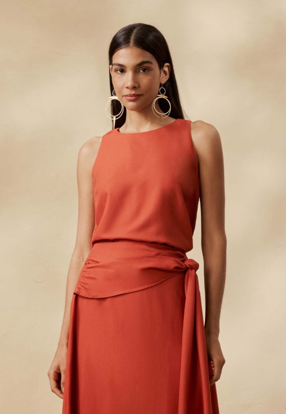 Cropped Quadradinho Vista Frontal