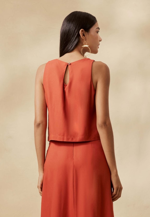 Cropped Quadradinho Vista Traseira