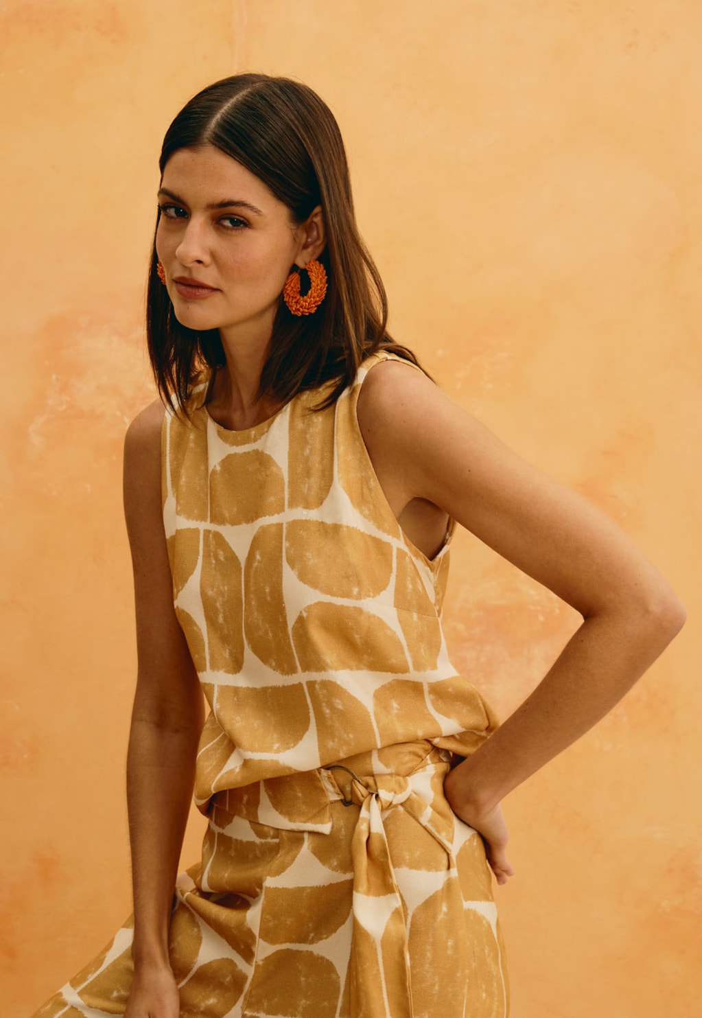 Cropped Quadradinho Estampado Del Oro