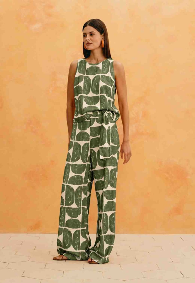 Cropped Quadradinho Estampado Del Oro