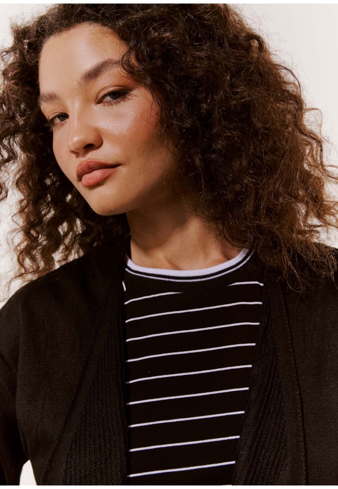 Cropped Regata Elástico Listrado