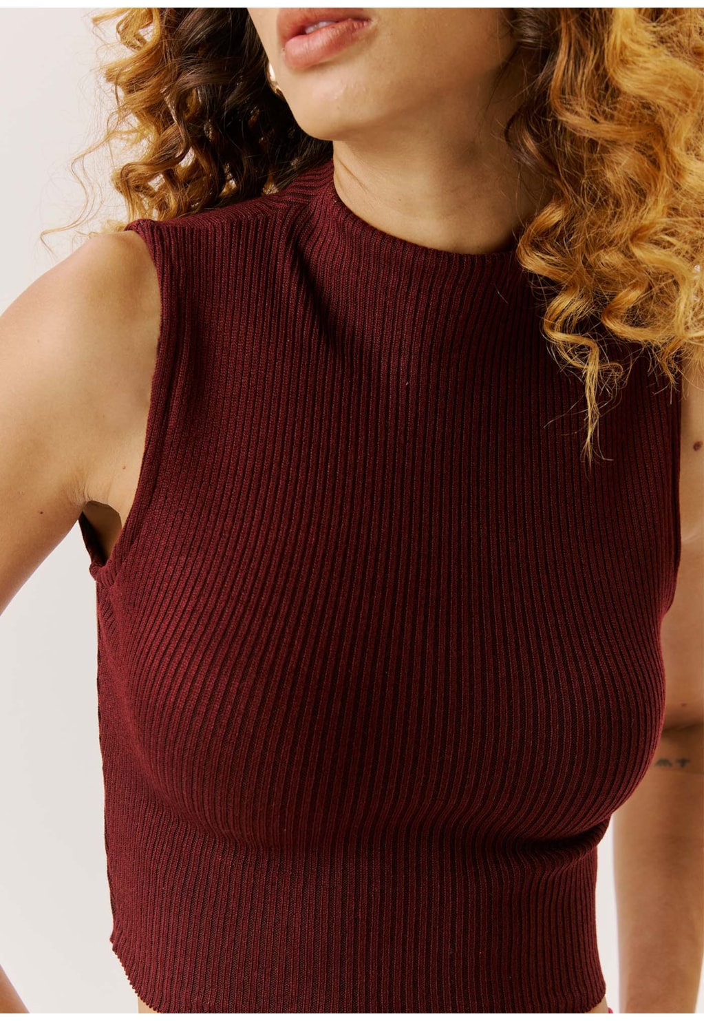 Cropped Regata Golinha Alta Tricot