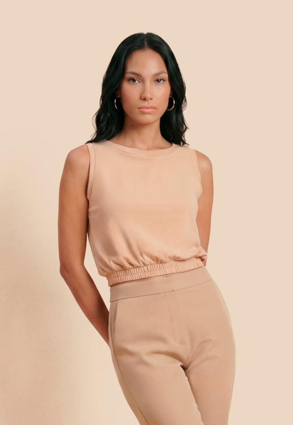 Cropped Regata Liso Vista Frontal
