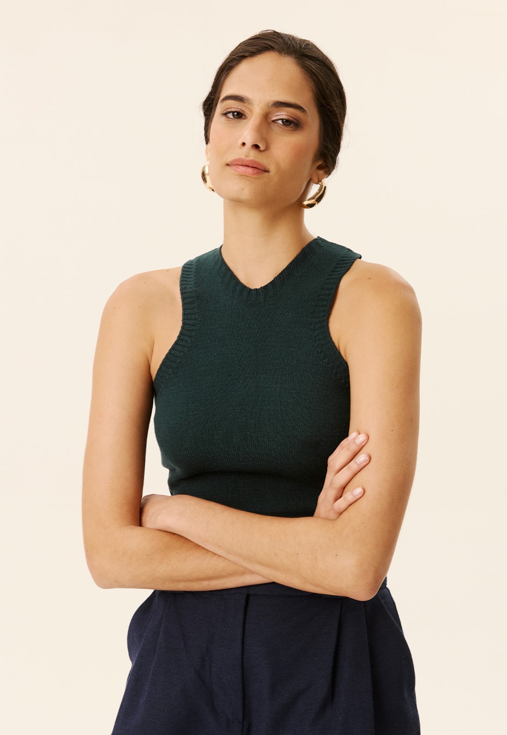 Cropped Regatinha Nadador Tricot