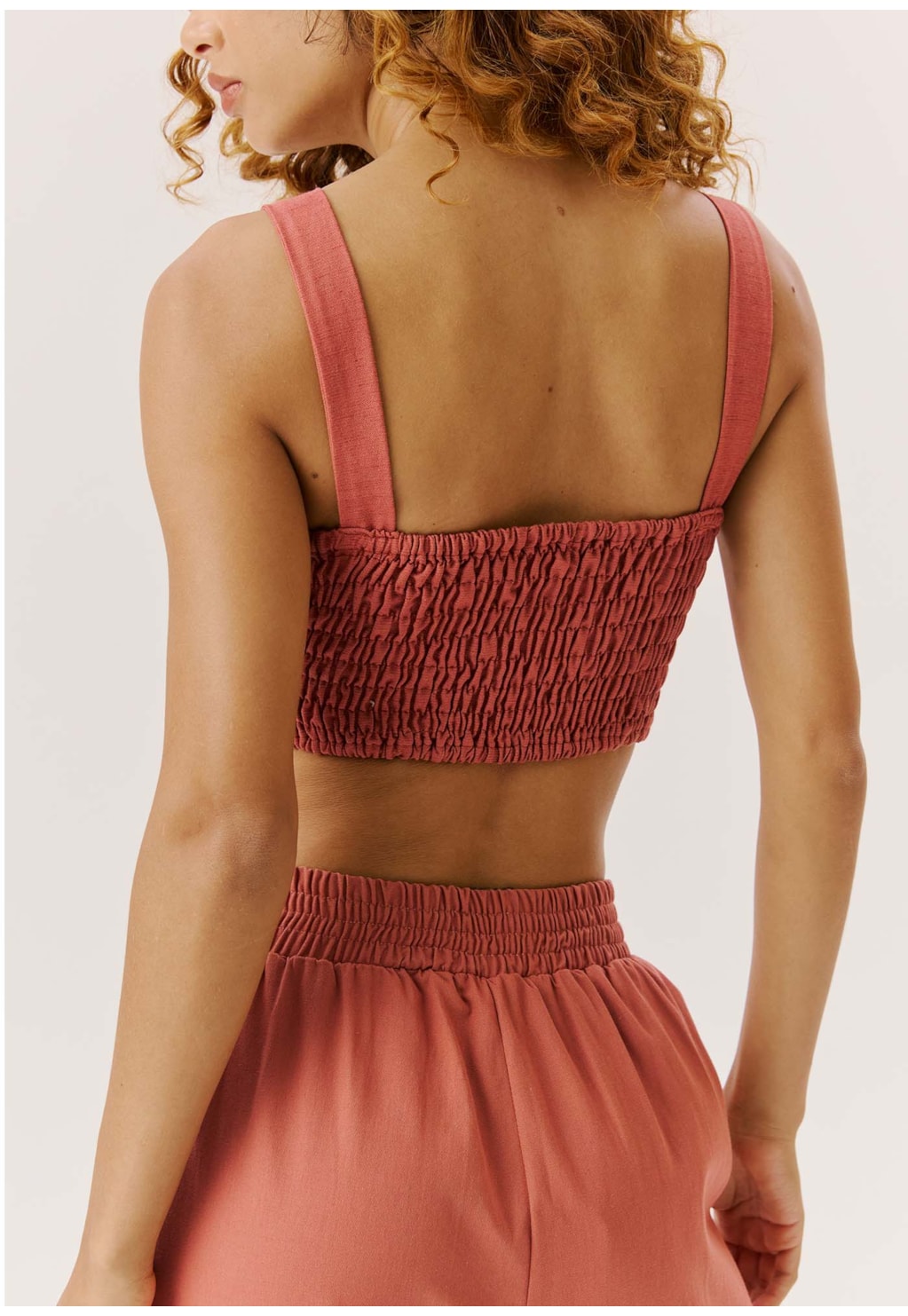 Cropped Tecido Alça Larga