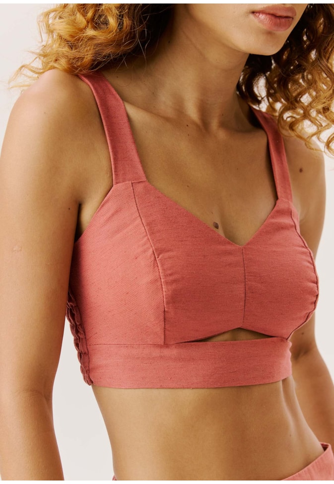 Cropped Tecido Alça Larga