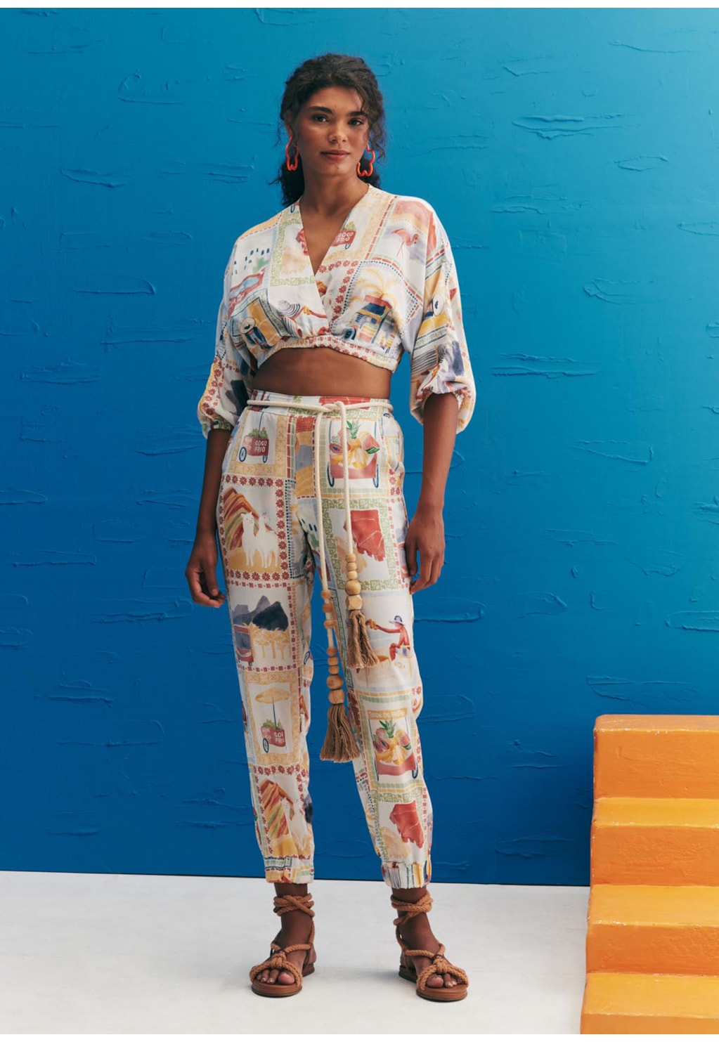 Cropped Transpassado Estampado Buena Vista