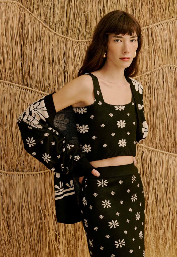 Cropped Tricot Jacquard Pallay