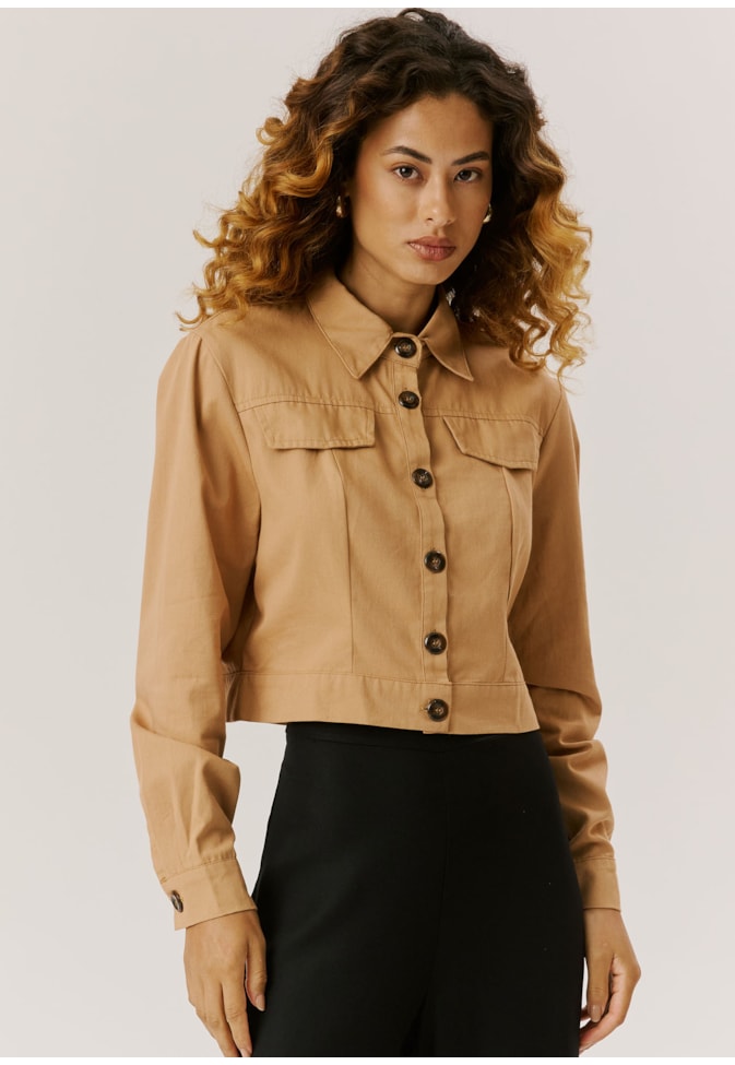 Jaqueta Cropped Botões