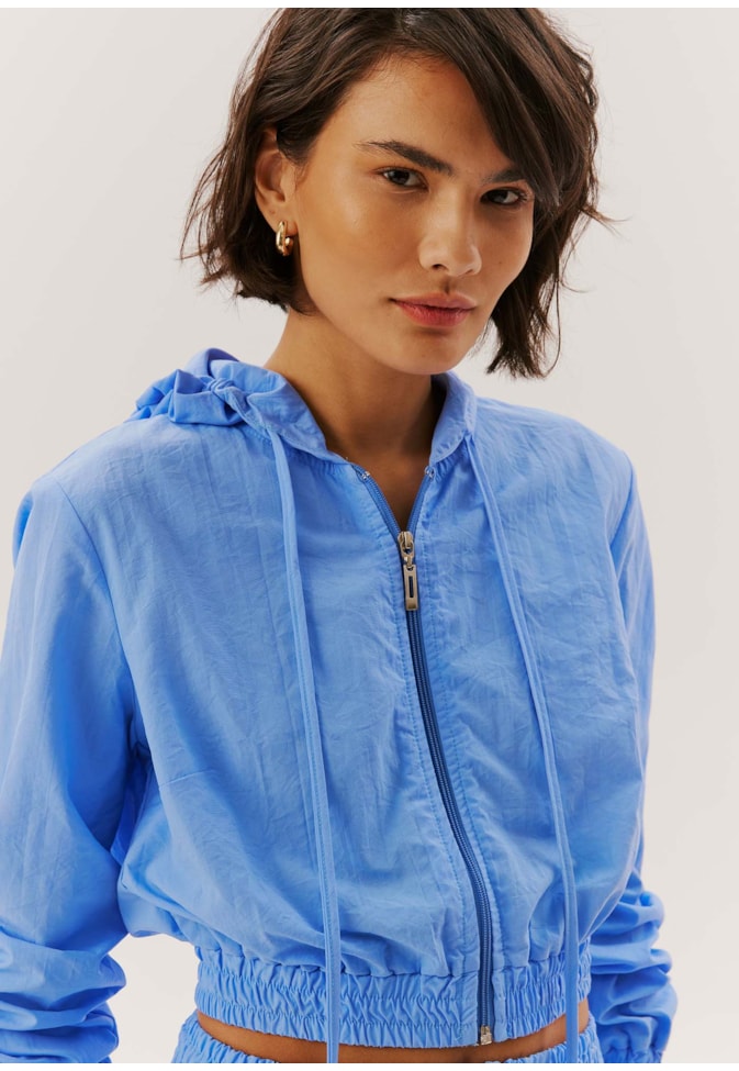 Jaqueta Cropped Capuz 