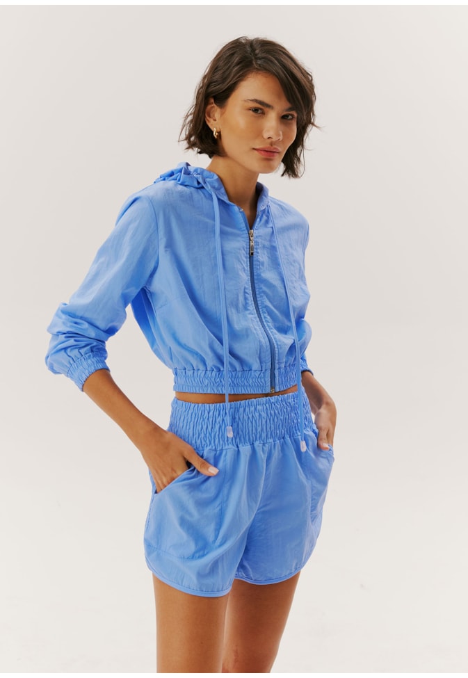 Jaqueta Cropped Capuz 