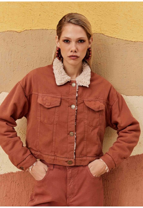 Jaqueta Dublada Sherpa Vista Frontal