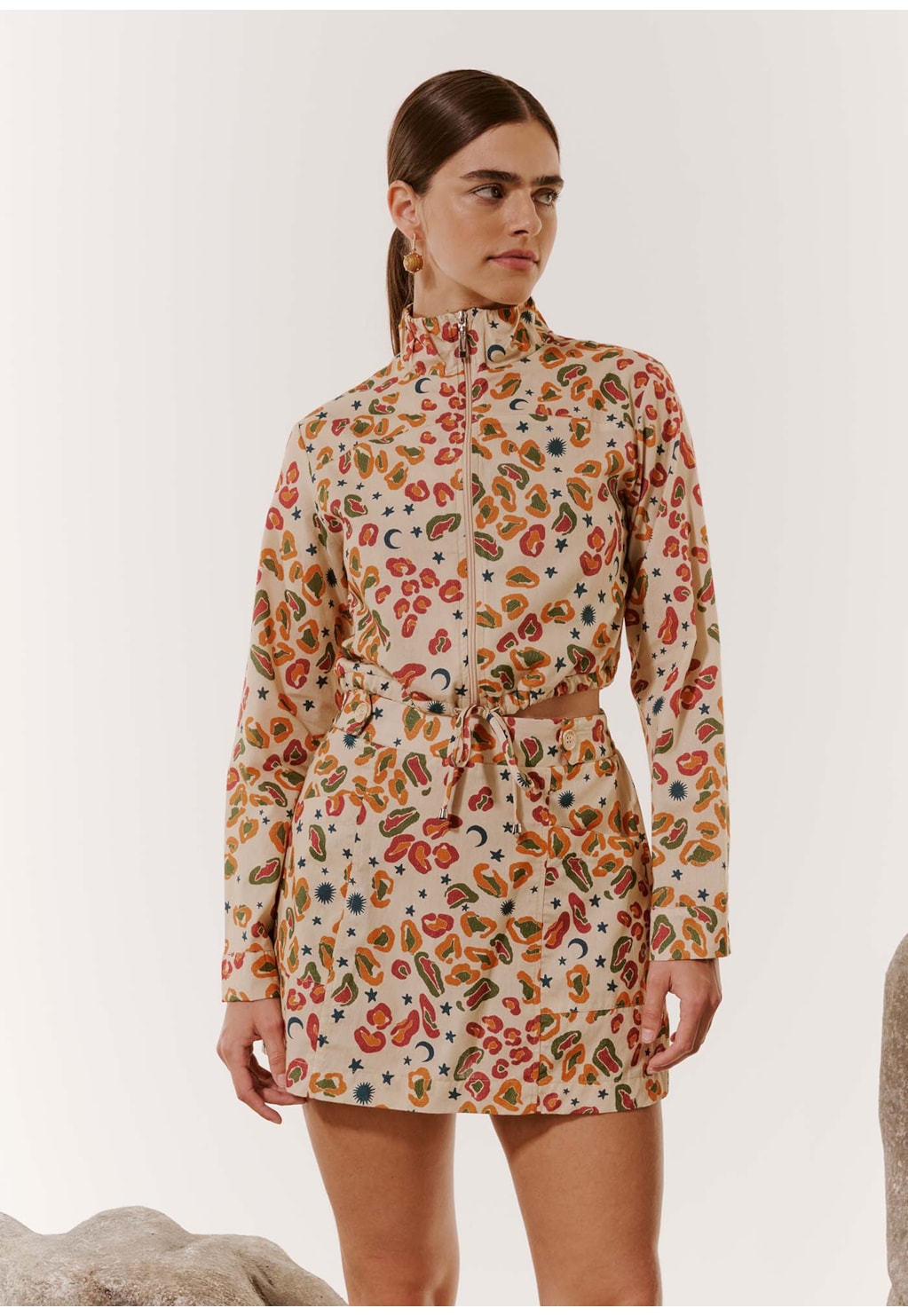 Jaqueta Golinha Estampada Onça Pintada