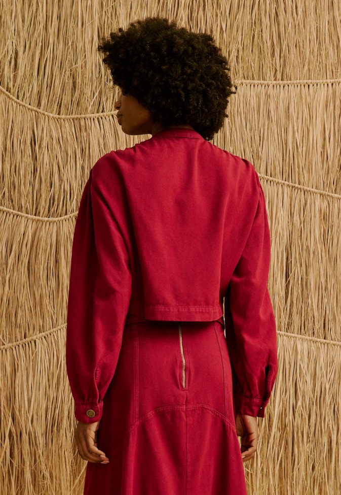 Jaqueta Lisa em Sarja