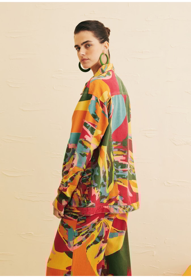 Jaqueta Oversized Estampada Costela Mexicana