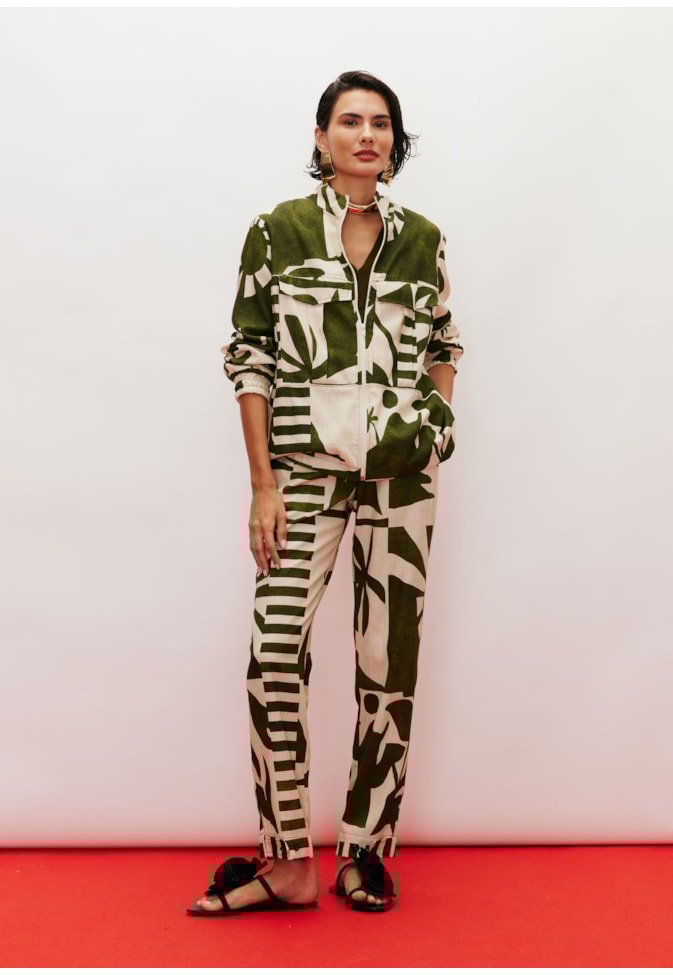 Jaqueta Quadrada Estampada Bossa Nova