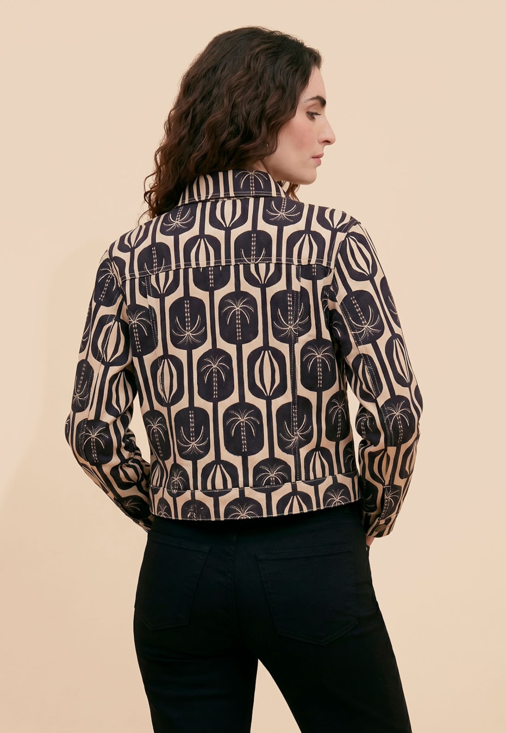 Jaqueta Sarja Estampada 