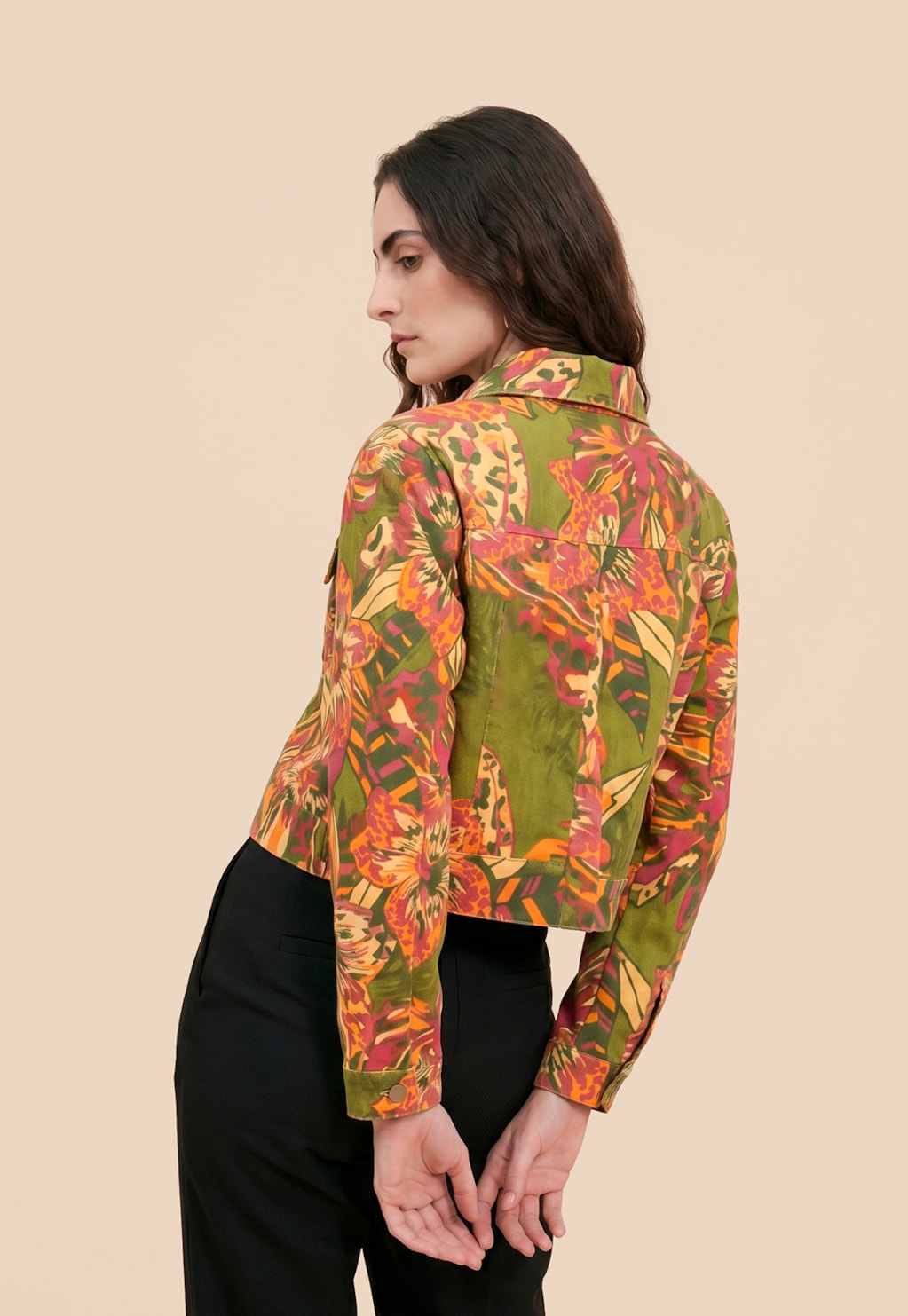 Jaqueta Sarja Estampada 