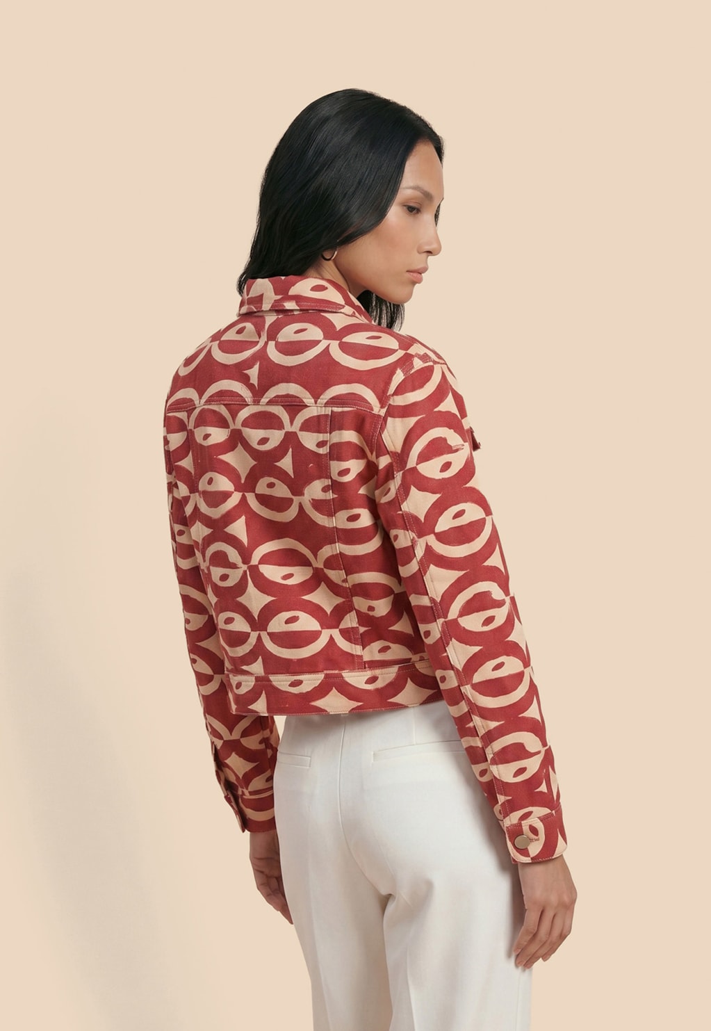 Jaqueta Sarja Estampada 