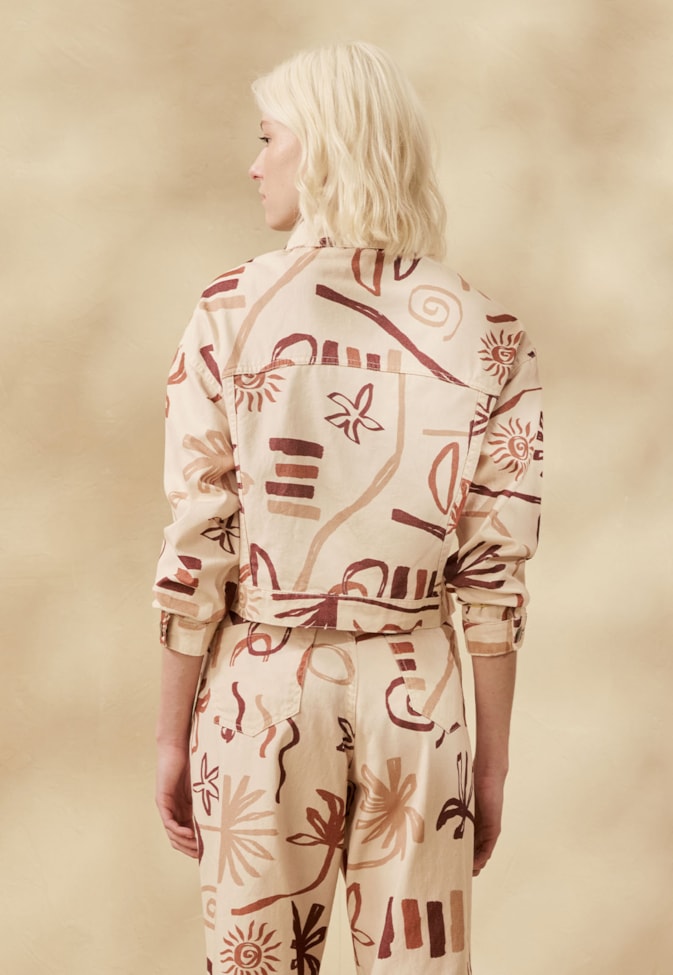 Jaqueta Sarja Estampada Rocca