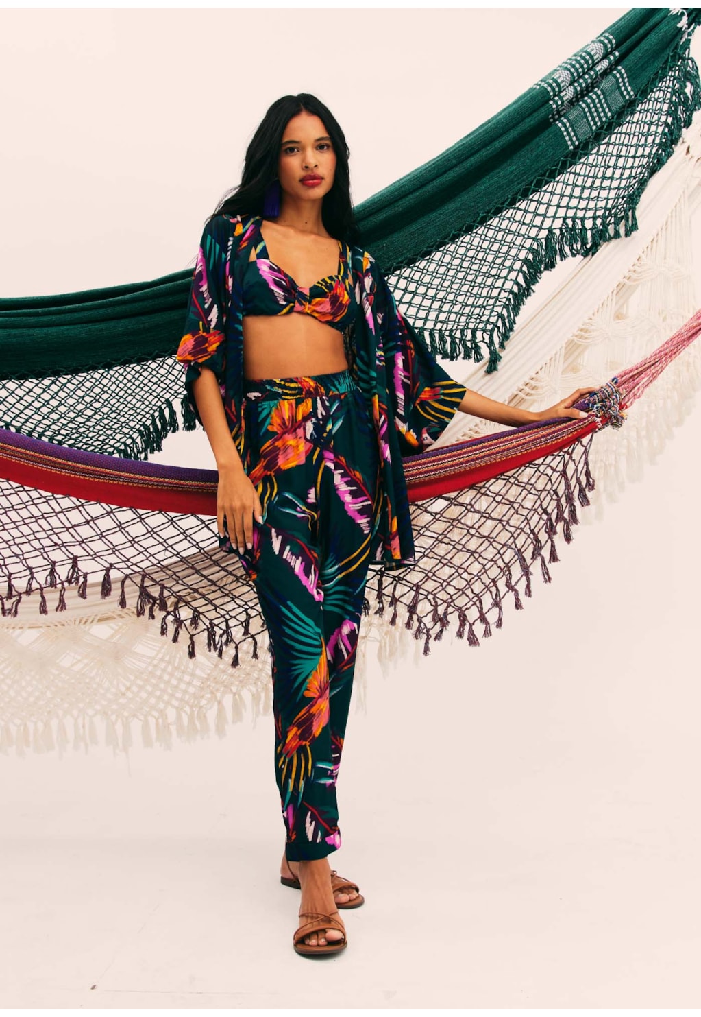 Kimono Curto Estampado