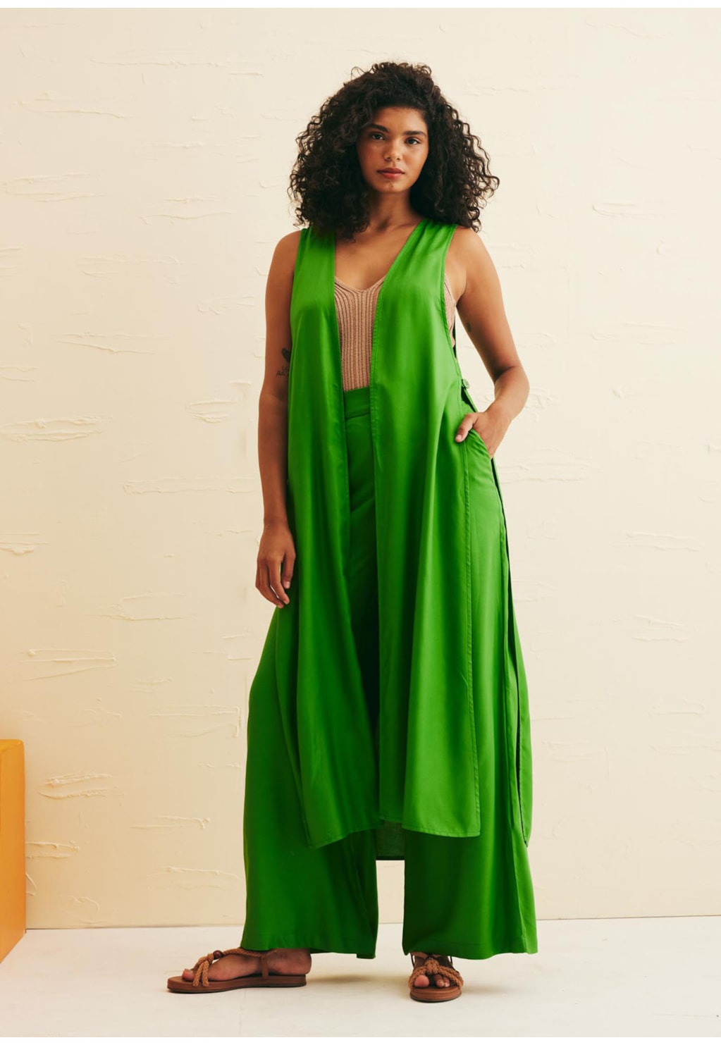 Kimono Detalhe Botão Cava