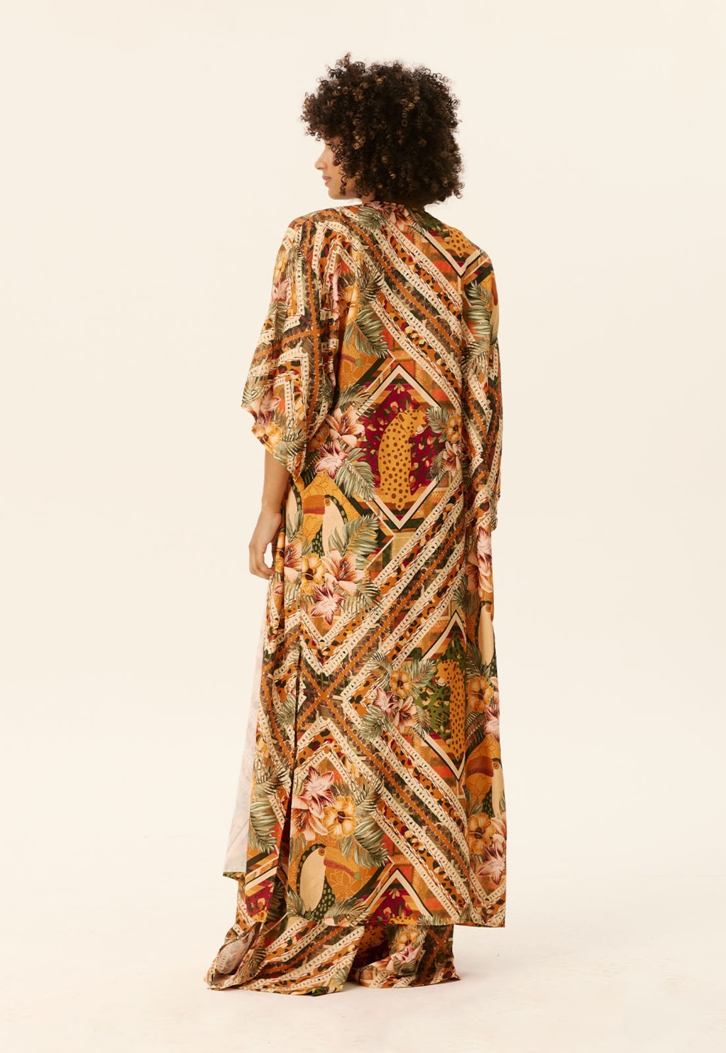 Kimono Longo Estampado Panamá