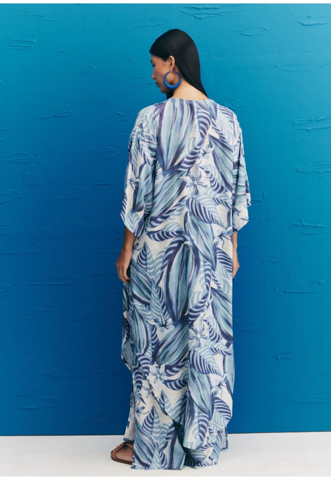 Kimono Pontas Estampado Cacau Arriba