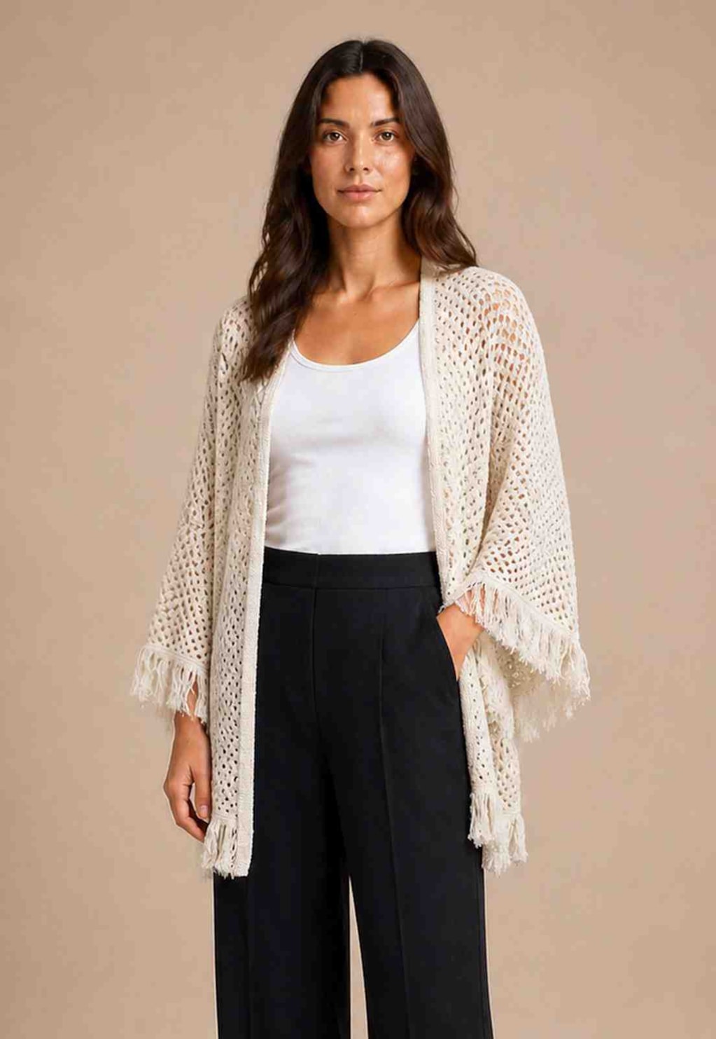 Kimono Tricot Franjas