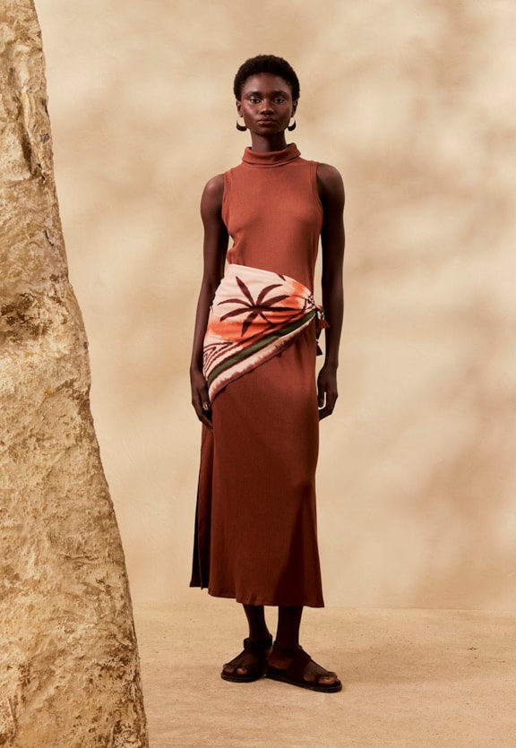 Lenço Estampado Bruma Vista Frontal