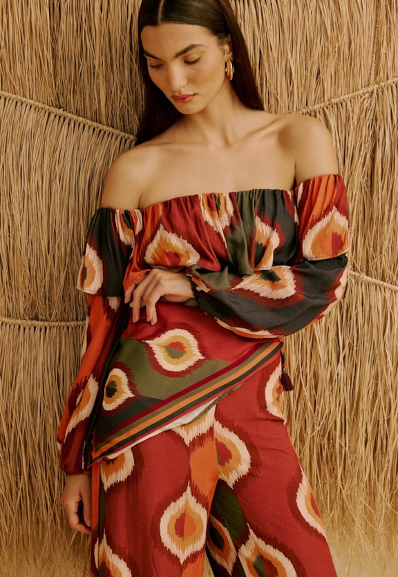 Lenço Estampado Taquile Vista Frontal