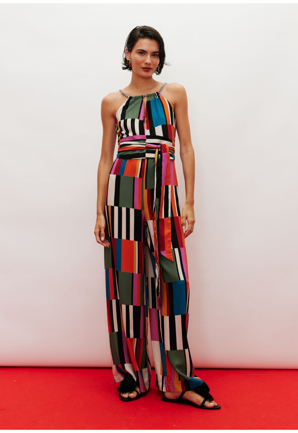 Macacão Alça Corda Estampado Frevo