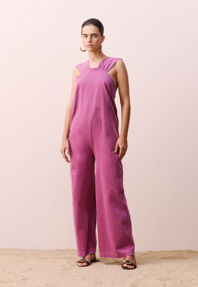 Macacão Alça Franzida