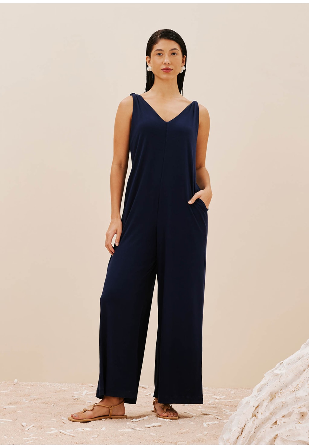 Macacão Amplo Alça Nó